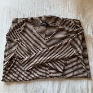 Tan and black striped dress